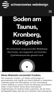 How schwarzweiss-webdesign.de looks like on a mobile device such as an iPhone.
