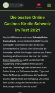 How schweizonlinecasino.com looks like on a mobile device such as an iPhone.
