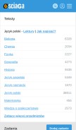 How sciaga.pl looks like on a mobile device such as an iPhone.