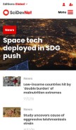 How scidev.net looks like on a mobile device such as an iPhone.