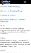 How scienceclarified.com looks like on a mobile device such as an iPhone.