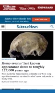 How sciencenews.org looks like on a mobile device such as an iPhone.