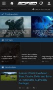 How scified.com looks like on a mobile device such as an iPhone.