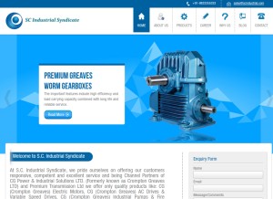 How scindustrial.com looks like on a tablet such as an iPad.