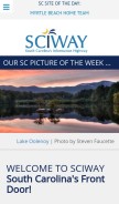 How sciway.net looks like on a mobile device such as an iPhone.