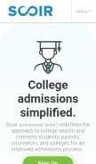 How scoir.com looks like on a mobile device such as an iPhone.