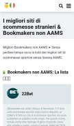 How scommessestranieri.com looks like on a mobile device such as an iPhone.