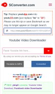 How sconverter.com looks like on a mobile device such as an iPhone.