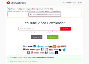 How sconverter.com looks like on a tablet such as an iPad.