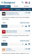 How scoopnest.com looks like on a mobile device such as an iPhone.