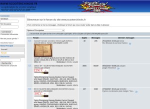 How scooterchinois.fr looks like on a tablet such as an iPad.