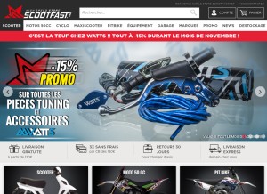 How scootfast.net looks like on a tablet such as an iPad.