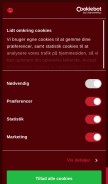 How scor.dk looks like on a mobile device such as an iPhone.