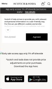 How scotch-soda.com looks like on a mobile device such as an iPhone.