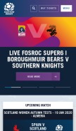 How scottishrugby.org looks like on a mobile device such as an iPhone.