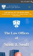 How scottthelawyer.com looks like on a mobile device such as an iPhone.