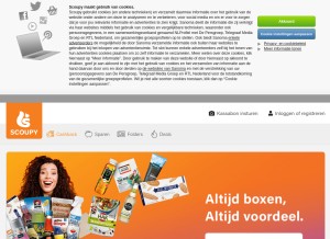 How scoupy.nl looks like on a tablet such as an iPad.