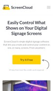 How screen.cloud looks like on a mobile device such as an iPhone.