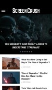 How screencrush.com looks like on a mobile device such as an iPhone.