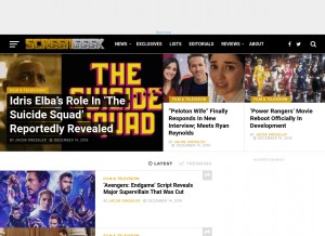 How screengeek.net looks like on a tablet such as an iPad.