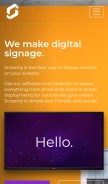 How screenlyapp.com looks like on a mobile device such as an iPhone.