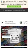 How screenprinting.com looks like on a mobile device such as an iPhone.