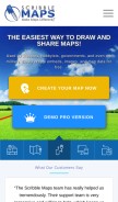 How scribblemaps.com looks like on a mobile device such as an iPhone.