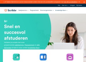 How scribbr.nl looks like on a tablet such as an iPad.