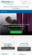 How scrumstudy.com looks like on a mobile device such as an iPhone.