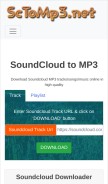 How sctomp3.net looks like on a mobile device such as an iPhone.