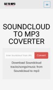 How sctomp3converter.com looks like on a mobile device such as an iPhone.
