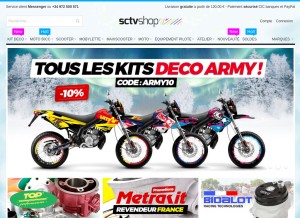 How sctvshop.com looks like on a tablet such as an iPad.
