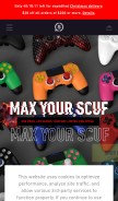 How scufgaming.com looks like on a mobile device such as an iPhone.