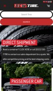 How scwtire.com looks like on a mobile device such as an iPhone.