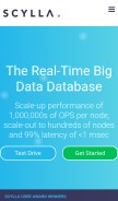 How scylladb.com looks like on a mobile device such as an iPhone.