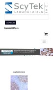 How scytek.com looks like on a mobile device such as an iPhone.