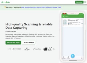 How sdk.docutain.com looks like on a tablet such as an iPad.