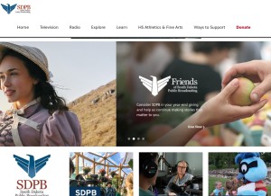 How sdpb.org looks like on a tablet such as an iPad.