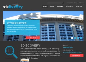 How sdsdiscovery.com looks like on a tablet such as an iPad.