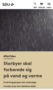 How sdu.dk looks like on a mobile device such as an iPhone.