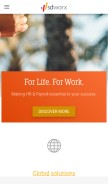 How sdworx.com looks like on a mobile device such as an iPhone.