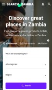 How search-zambia.com looks like on a mobile device such as an iPhone.