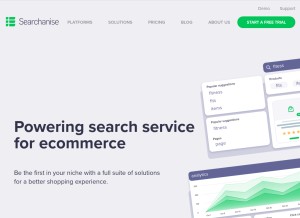 How searchanise.io looks like on a tablet such as an iPad.