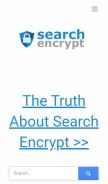 How searchencrypt.com looks like on a mobile device such as an iPhone.
