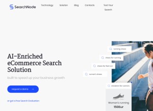 How searchnode.io looks like on a tablet such as an iPad.