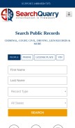 How searchquarry.com looks like on a mobile device such as an iPhone.