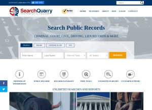 How searchquarry.com looks like on a tablet such as an iPad.