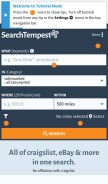 How searchtempest.com looks like on a mobile device such as an iPhone.