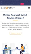 How searchunify.com looks like on a mobile device such as an iPhone.