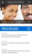 How searsholdings.com looks like on a mobile device such as an iPhone.